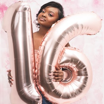 Photography of Girl Holding Inflatable Number 16 Decor