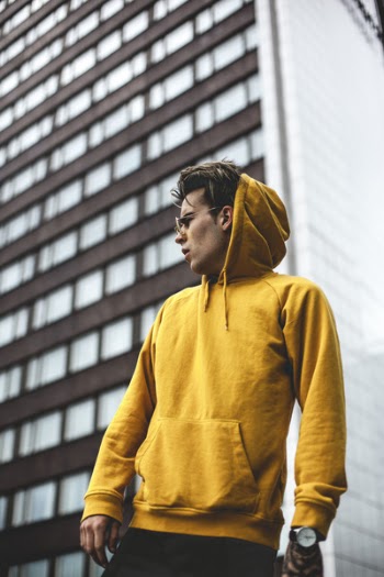 Photography of Guy Wearing Yellow Hoodie
