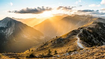 photography of mountain during sunset