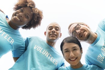 Photography of People Wearing Blue Shirt
