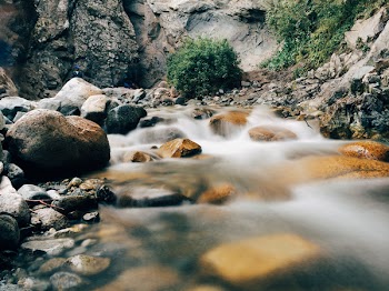Photography of Running Water Under Sky