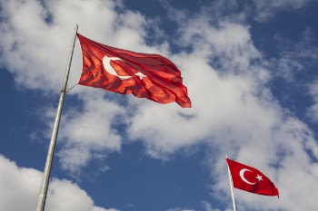 Photography of Two Turkey Flags