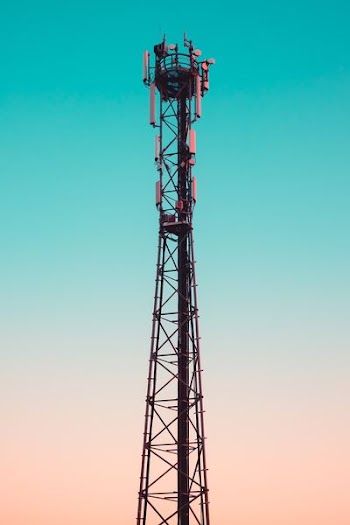 photography of utility tower