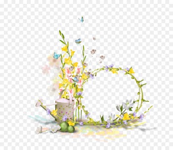 Photography Printemps Clip art - Butterfly Flower Frame Border 