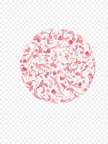 Photography Royalty-free Clip art - Vector Pink Sakura Crafts Round Creative Japan 