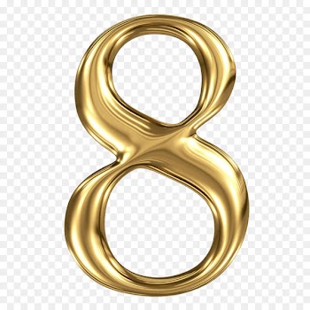 Photography Royalty-free Illustration - Gold three-dimensional figure 8 