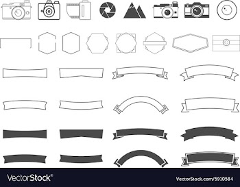  					Photography vintage and retro symbols ribbons vector image														