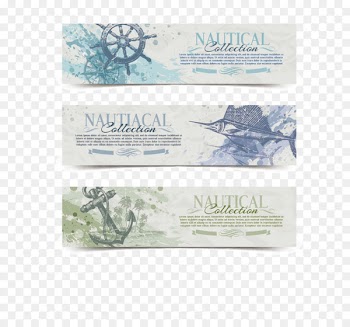 Photography Web banner Royalty-free Illustration - Vintage nautical banner vector material 