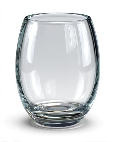 Photorealistic Glass Cup on White Background Photorealistic Glass Cup on White Background