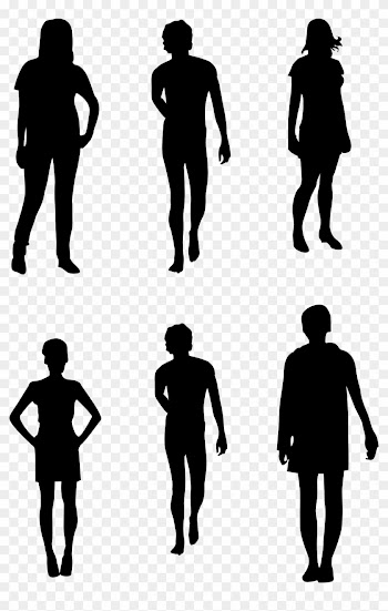 Photoshop People Silhouettes - Iconserve 3 Piece Collapsible Reusable Eco Friendly