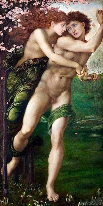 Phyllis and Demophoon (1870) painting in high… | Free public domain illustration