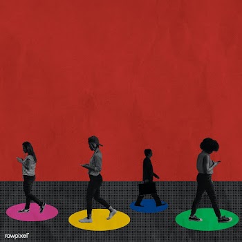 Physical distancing during coronavirus outbreak background | Free  illustration - 2326829