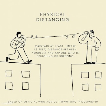 Physical distancing during coronavirus outbreak social template source.. | Free  vector - 2313867