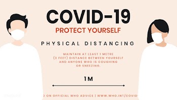 Physical distancing during coronavirus outbreak social template source.. | Free  vector - 2315444