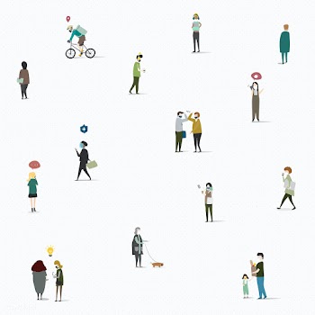 Physical distancing in public area social template vector | Free  vector - 2313793