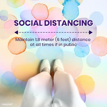 Physical distancing in public background | Free  illustration - 2319151