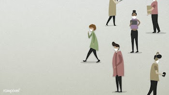 Physical distancing in public background illustration | Free  illustration - 2313855