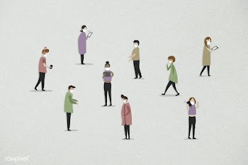 Physical distancing in public background illustration | Free  illustration - 2314008