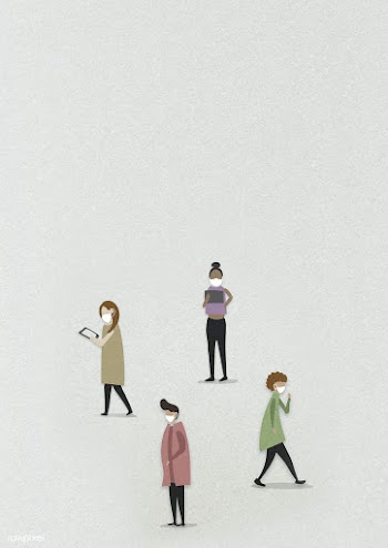 Physical distancing in public background illustration | Free  illustration - 2314025