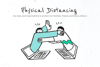 Physical distancing to flatten the curve. This image is part our colla.. | Free  illustration - 2332078