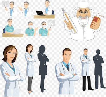 Physician Clip art - Cartoon male and female doctor vector 
