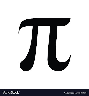 Pi sign black isolated on white back vector image