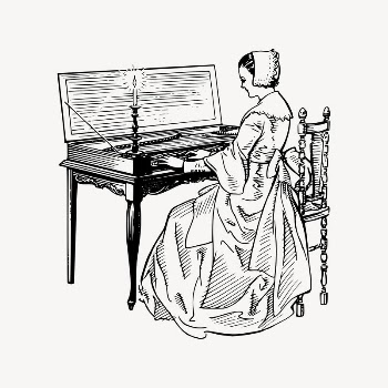 Pianist drawing, Victorian era illustration | Free Vector Illustration - rawpixel