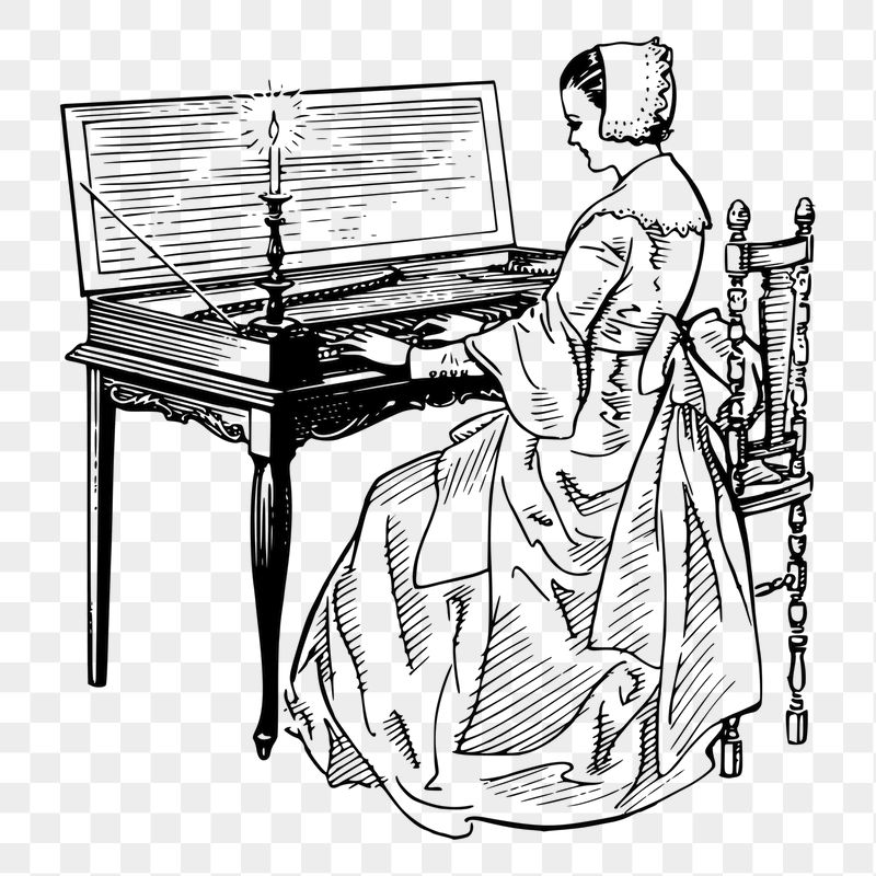 Pianist png sticker Victorian era | Free PNG - rawpixel