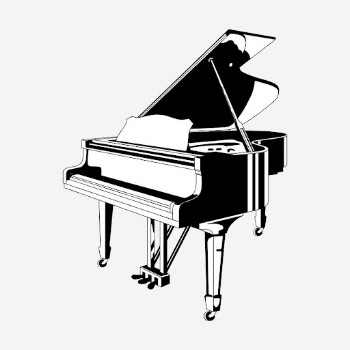Piano drawing clipart, music instrument | Free PSD - rawpixel