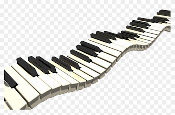 Piano Musical Keyboard Clip Art - Piano Keys Throw Blanket