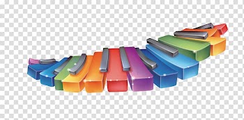 Piano Musical keyboard, Color Keyboard transparent background PNG clipart
