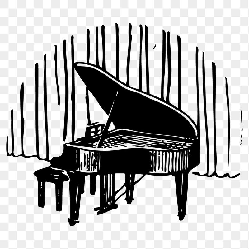 Piano png sticker illustration, transparent | Free PNG - rawpixel