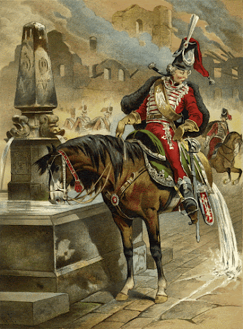 Pic. 4. Baron Münchhausen with a half-horse. | Free Photo - rawpixel