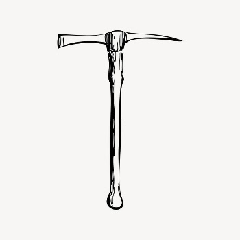 Pickaxe clipart, vintage illustration vector. | Free Vector Illustration - rawpixel