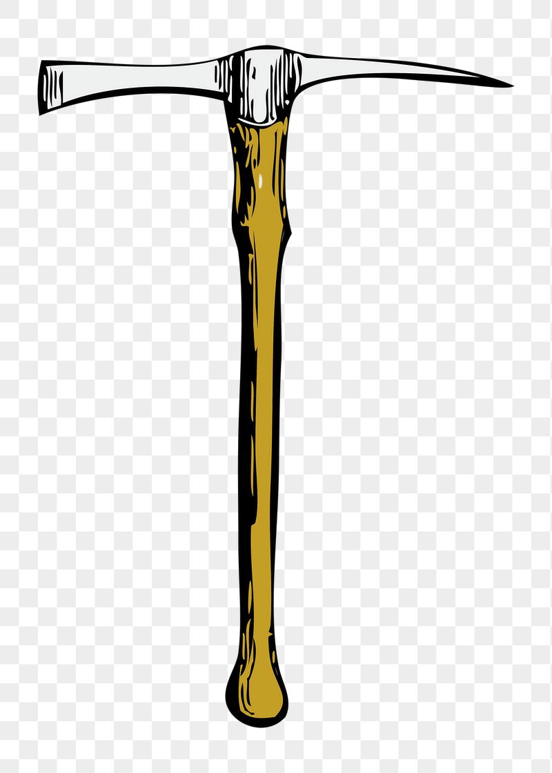 Pickaxe png sticker illustration, transparent | Free PNG - rawpixel