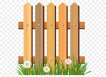 Picket fence Flower garden Clip art - Wooden Garden Fence with Grass PNG Clipart 