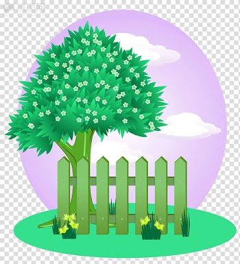 Picket fence Tree Garden Pixabay, Tree fence material transparent background PNG clipart