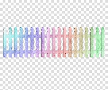 Picket fence Wood Garden, Color Fence transparent background PNG clipart