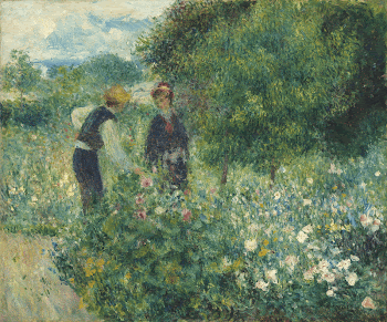 Picking Flowers (1875) painting in high | Free Photo - rawpixel