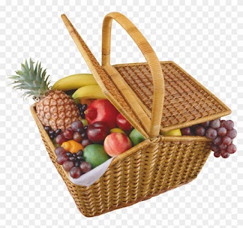 Picnic Basket Clipart Fruit Basket - Picnic Basket With Food