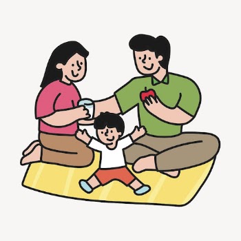 Picnic clipart, family illustration psd | Free PSD - rawpixel