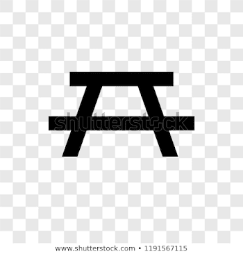 Picnic Table Vector Icon Isolated On Stock Vector (Royalty Free ...