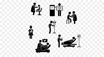 Pictogram Medicine Hospital Physician Clinic - A busy silhouette of a doctor 