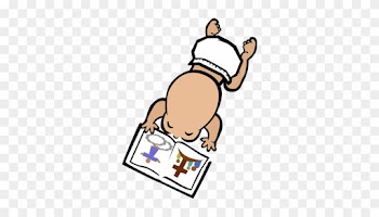 Picture Book Baby Clip Art - Baby Book Clipart