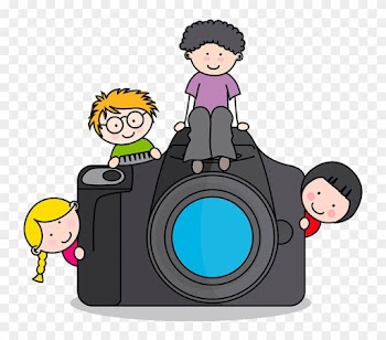 Picture - Children With A Camera Clipart