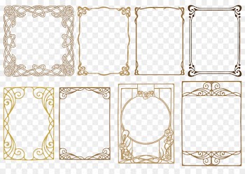 Picture frame Art Nouveau - European style transparent border 