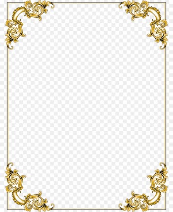 Picture frame Clip art - Gold Border Frame PNG Transparent Image 