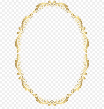 Picture frame Clip art - Golden Oval Border Transparent PNG Clip Art 