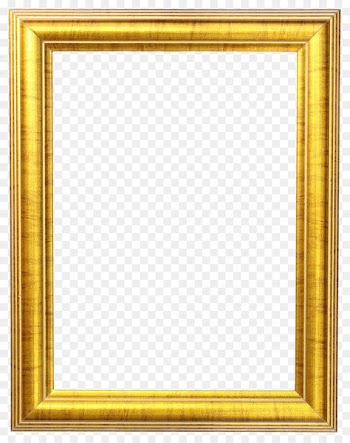 Picture frame Cross-stitch Pattern - Gold Frame 