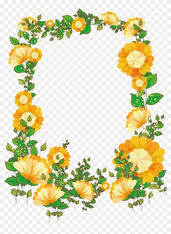 Picture Frame Floral Design Flower - Borders Designs Flower Clipart